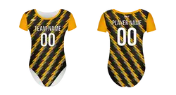 Custom women short sleeve one piece dance uniform thunderbolt motion - Dance-jerseys