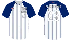 Custom stripe casual  adult youth unisex baseball jersey - Jersey
