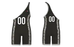 Custom adult youth unisex single strap powerlifting suits tactical black - Powerlifting-singlets