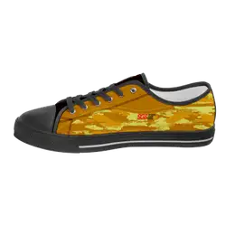 Custom low top canvas shoes black pavement - Low-top-shoes