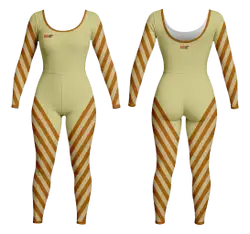 Custom women long sleeve unitards dance uniform stripe motion - Dance-bodysuits