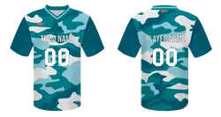 Custom elegant camo design adult youth unisex football long jersey - Jersey