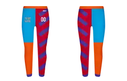 Custom half multi-colored adult youth leggings - Legging