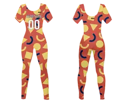 Custom women short sleeve dance bodysuit zesty forms - Dance-bodysuits