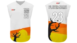Custom tree root design adult youth unisex sleeveless baseball jersey - Jersey