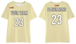 Custom light beige adult youth unisex short-sleeve comfort t shirt - Jersey