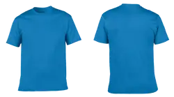 Custom cotton short sleeve shirts adult youth unisex ocean blue - Cotton-shirt