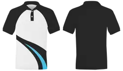 Custom bottom wave stripe adult youth unisex polo - Shirt-polo