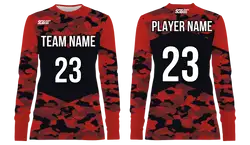 Custom v shape camo adult youth unisex long sleeves soccer jerseys - Jersey