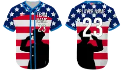 Custom soldiers adult youth unisex softball veterans day jersey - Jersey