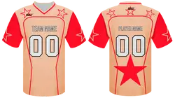 Custom red stars adult youth unisex football jersey - Jersey
