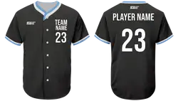 Custom pitch-dark adult youth unisex full buttons softball jersey - Jersey