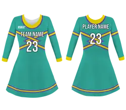 Custom v-shape adult youth unisex cheerleading dresses long sleeve jersey - Cheerleading-dress