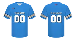 Custom classic cool blue adult youth football jersey - Jersey