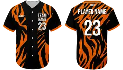 Custom tiger animal adult youth unisex softball jersey - Jersey