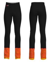 Custom figure skating pants adult youth unisex aurora flame - Figure-skating-pants