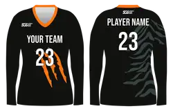 Custom animals feather adult youth volleyball long sleeve jersey - Jersey
