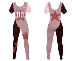 Custom women short sleeve dance bodysuit cosmic glow - Dance-bodysuits