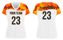 Custom orange camo adult youth volleyball jersey - Jersey