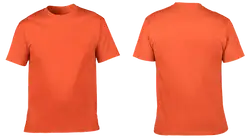 Custom cotton short sleeve shirts adult youth unisex tangerine - Cotton-shirt