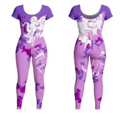 Custom women short sleeve dance bodysuit camo spark - Dance-bodysuits