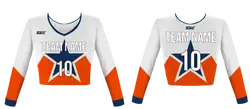 Custom big stars youth adult unisex cheerleading long sleeve crop top jersey - Jersey