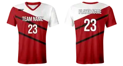 Custom black straight lines youth unisex cheerleading short sleeve tight fit jersey - Jersey