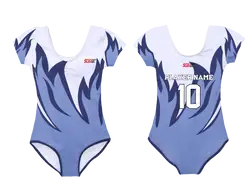 Custom short sleeve  gymnastic uniform adult youth icy surge - Gymnastics-uniforms