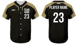 Custom blackish adult youth unisex full buttons softball jersey - Jersey