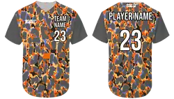 Custom animal skin pattern three button adult youth unisex softball jersey - Jersey