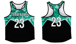 Custom track singlets adult youth unisex stealth green camo - Track-singlets