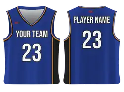 Custom classic blue black adult youth unisex basketball jersey - reversible uniform - Jersey