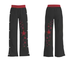 Custom breakaway wide leg pants adult youth unisex star pattern - Wide-leg-pants
