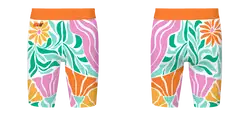 Custom cycling shorts adult youth unisex floral piece - Short