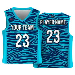 Custom basketball jersey reversible uniform adult youth unisex tiger - Jersey