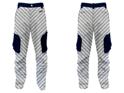 Custom fishing pants adult youth unisex gray wave - Fishing-pants