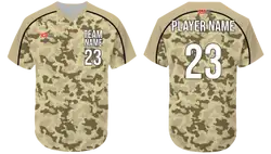 Custom camo style adult youth unisex baseball jersey - Jersey
