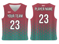Custom ombre diamond shape adult youth unisex basketball jersey - reversible uniform - Jersey