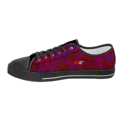 Custom low top canvas shoes black kinetic - Low-top-shoes