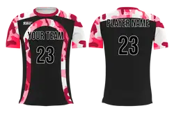 Custom pink camo adult youth volleyball  unisex jersey - Jersey