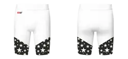 Custom white star adult youth unisex cycling shorts - Short