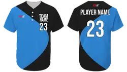 Custom curve design solids three buttons adult youth unisex softball jersey - Jersey