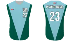 Custom v-shape solids design sleeveless adult youth unisex baseball jersey - Jersey