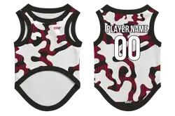 Custom pet basketball jersey woodland camo - Pets-basketball-jersey