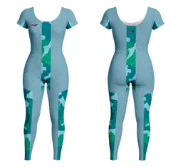 Custom women short sleeve dance bodysuit urban stealth - Dance-bodysuits