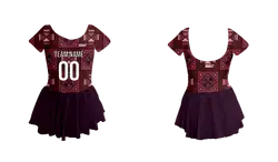 Custom women short sleeve dance uniform mosaic charm - Dance-jerseys