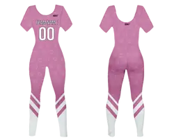 Custom women short sleeve dance bodysuit lavender petal - Dance-bodysuits