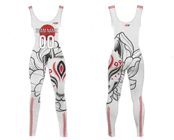 Custom women sleeveless dance bodysuit rising sun - Dance-bodysuits