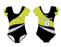 Custom short sleeve  gymnastic uniform adult youth neon flow - Gymnastics-uniforms