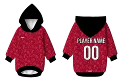 Custom pet holiday hoodie festive red - Pets-hoodie